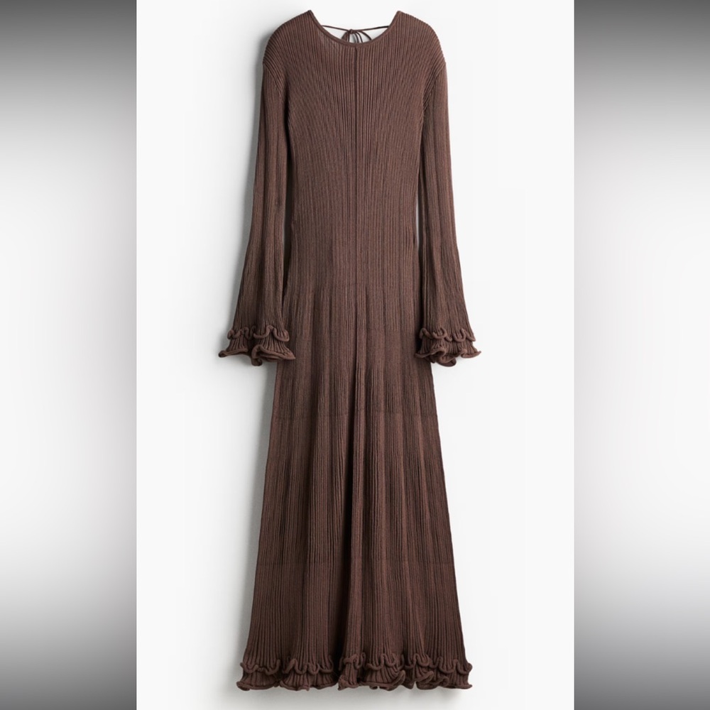 H&M Brown Long Sleeve Dress